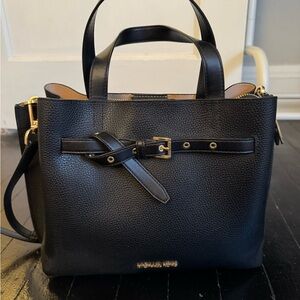 Michael Kors Black Leather Tote Bag